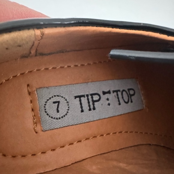 Tip Top Black Patent Leather Dress Shoes Little Boys Size 7 Tuxedo Lace Up - Picture 5 of 8